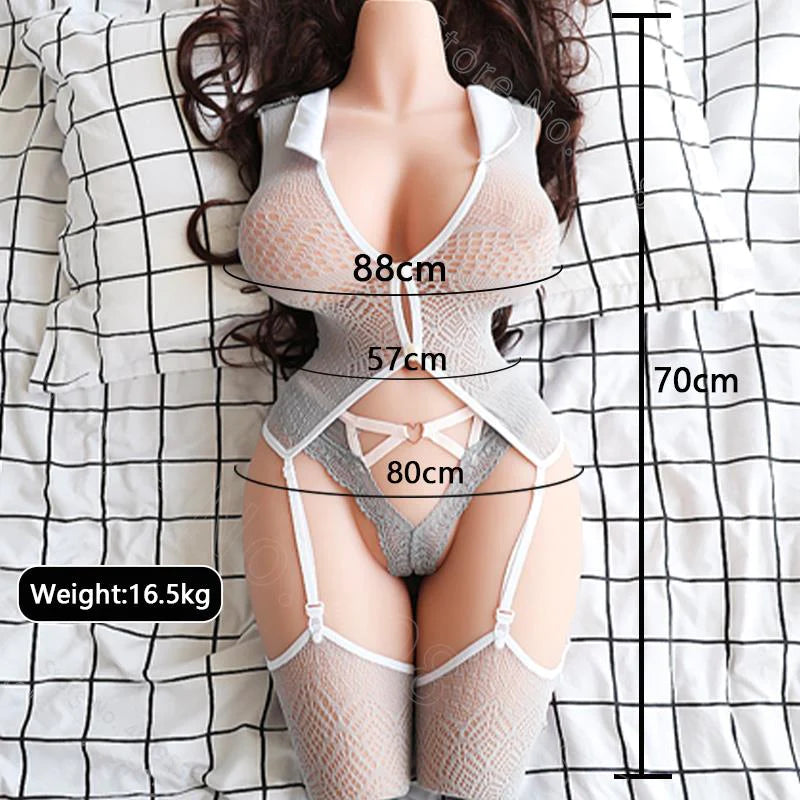 Sex Doll for Men with Super Soft Gel Breasts Big Boobs and Realistic Pussy Ass for Vaginal Anal Sex, Female Torso Adult Love Doll Male Masturbator