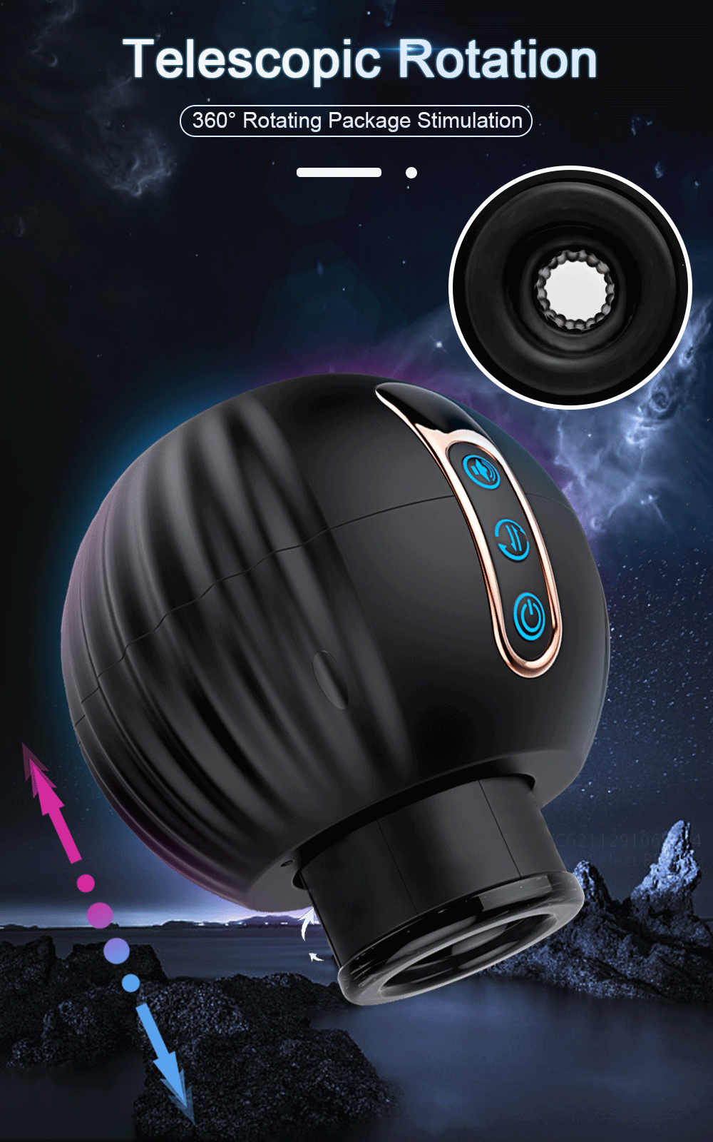 Automatic Male Masturbator Cup with 8 Rotating Modes and Realistic Moaning Sounds