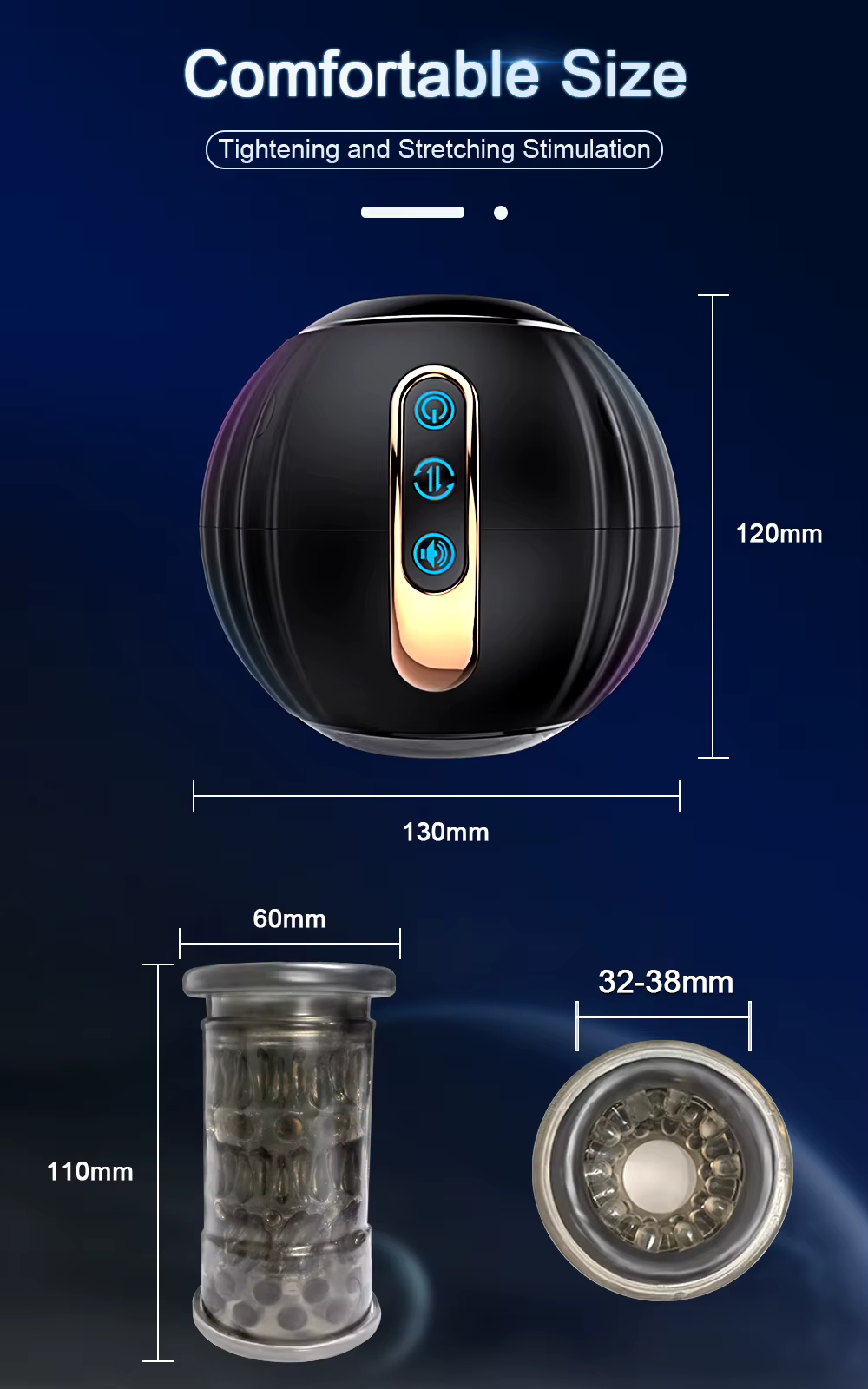 Automatic Male Masturbator Cup with 8 Rotating Modes and Realistic Moaning Sounds