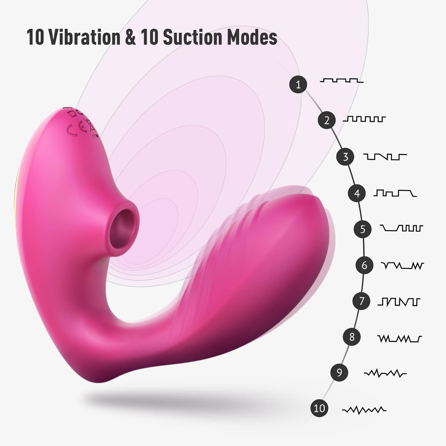 Clitoral Suction Vibrator – 10-Speed Oral Simulation & G-Spot Stimulator, Waterproof & Rechargeable